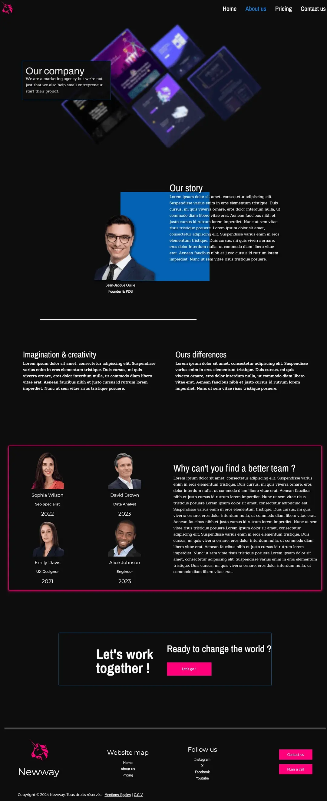 About us full page Communication agency