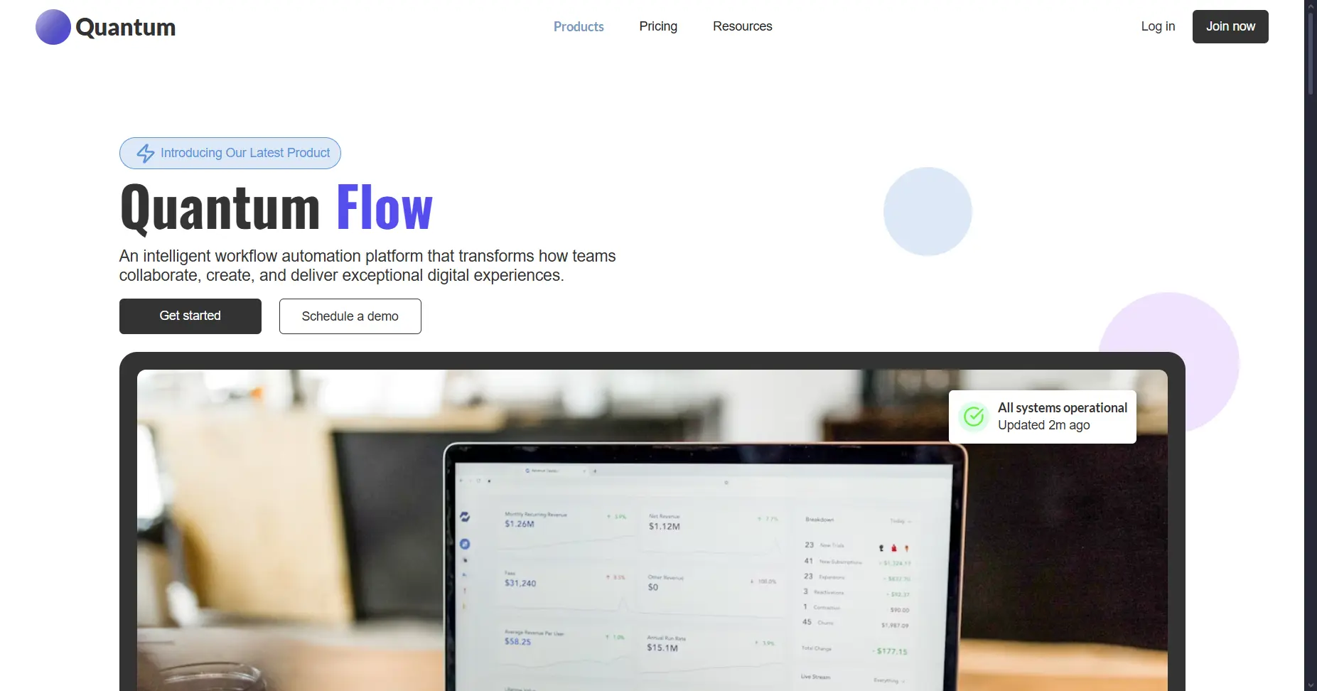 Second Page Hero Section Tech Landing Page