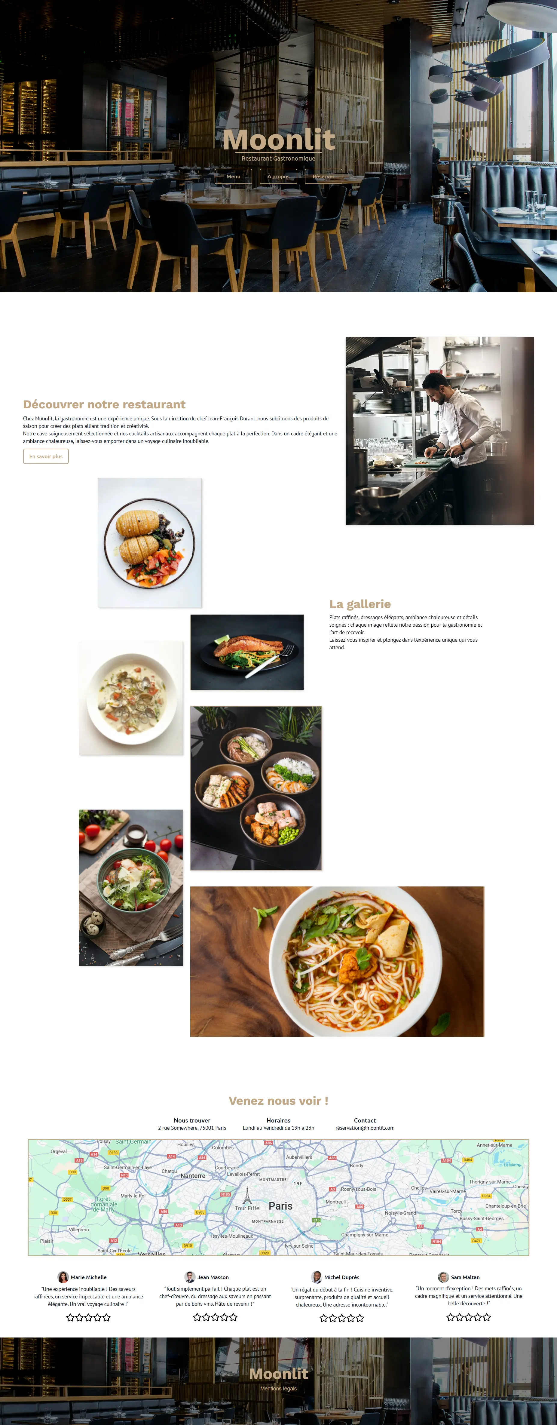 Entire Restaurant Principal Landing Page